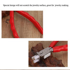 Nylon Jaw Pliers for Jewelry Making Non-Scratch C-Type Pliers with Anti-Slip Handle Round & Flat Nose Design for Wire Bending(pliers) - style: pliers