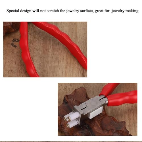 Nylon Jaw Pliers for Jewelry Making Non-Scratch C-Type Pliers with Anti-Slip Handle Round & Flat Nose Design for Wire Bending(pliers) - style: pliers