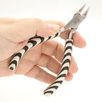 The Beadsmith Side Cutter – Zebra Print Line – 5 inches (127 mm) – Comfortable Handle with Double Leaf Springs – Jewelry Making Tool for Creating Bracelets, Earrings and Necklaces - size: side cutter - 5"