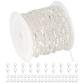 UMAOKANG 32.8 Feet Silver Necklace Chains Bulk for Jewelry Making Silver Plated Brass Tube Bar Link Chain Roll with Jump Rings and Lobster Clasps - color: Silver Tube Bar