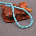 BONNY BOXX 1 Strand (150PCs) Natural 2 * 4mm Blue Turquoise Rondelle Beads, Natural Abacus Disk Stone Beads Loose Spacer Gemstone for DIY Bracelet Necklace Jewelry Making - color: Blue Turquoise, size: 2*4MM