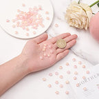 UR URLIFEHALL 100 Pcs Pink Imitation Jade Glass Star Beads with Glitter Powder Glass Beads for Earring Bracelet Necklace Jewelry DIY Making - color: 100pcs-8x8.5x4mm-pink imitation jade glass star