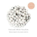Bead Strand Versatile 60" Long Wrap Necklace - Handmade Knotted Multi Layer Sparkly Crystal, Semi Precious Natural Stone, Lava, Glass Faux Pearl - color: Natural Stone Bead - White Howlite