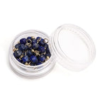 Beadia Natural Faceted Cube Stone Charms 4mm 30pcs with Untarnish Metal Accessories Loose Square Beads for DIY Jewelry Making - color: Lapis Lazuli