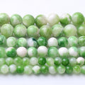 Green Persian Jade Stone Beads for Jewelry Making Gemstone Round Crystal Bracelet Necklace1 Strand 15.5inch 60PCS 6MM - color: Green Persian jade, size: 6MM