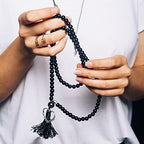 Ecally 300 Pieces Black Matte Onyx Beads Natural Black Agate Round Frosted Onyx Gemstone Loose Beads for Bracelet Necklace Jewelry DIY Making(6mm/ 8mm/ 10mm) - size: 6mm/ 8mm/ 10mm