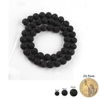 Yochus 35pcs Volcanic Rock/Black Lava Rock Beads，10mm Healing Power Natural Stone Round Loose Beads for Jewelry Making Earring Necklace DIY Crafts - color: Black Volcanic Lava Stone, size: 10mm 35beads