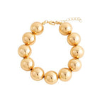 LALAPPLE Gold Plated Beaded Acrylic Bamboo Tube Bangle Bracelets for Women, Colorful Chunky Curved Tube With Gold Plated Pieces Beads Stretch Bracelet Friendship Summer Beach Jewelry - color: B-gold beaded (18mm)