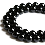 100pcs 6mm Black Agate Beads Natural Gemstone Beads Round Loose Beads for Jewelry Making - color: Black Agate, size: 6mm