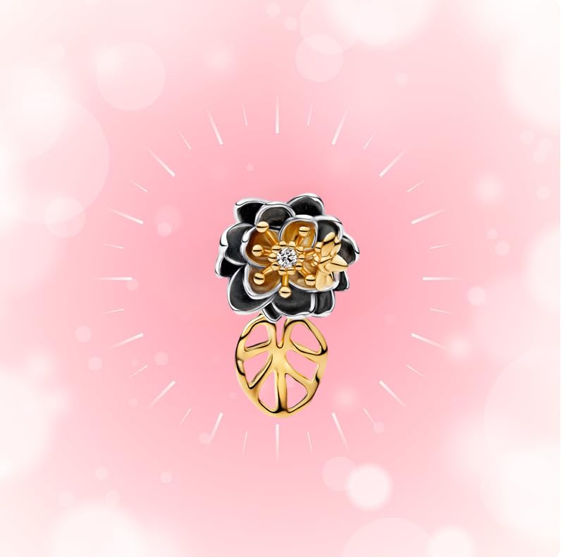 Mother Heart Charms for Bracelets Love Mom Flowers Charm Jewellery for Women - style: Flower