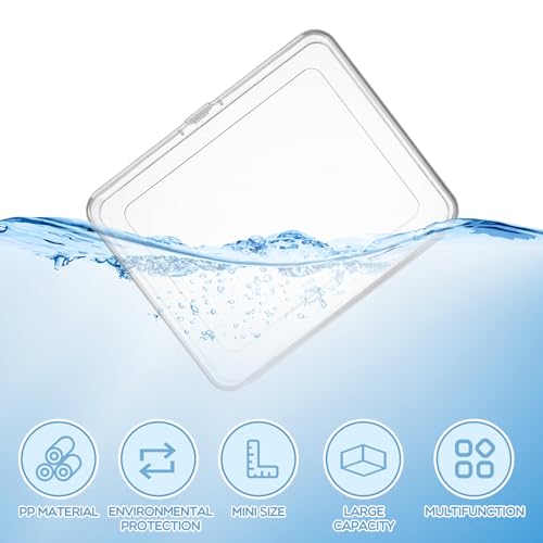 Jetec 6 Pieces Mini Plastic Clear Beads Storage Containers Box for Collecting Small Items, Beads, Jewelry, Business Cards, Game Pieces, Crafts (5 x 4 x 1.3 Inch) - size: 5 x 4 x 1.3 Inch