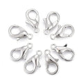 HDSupplies 100 Pieces - Lobster Clasps - Silver Tone - 10x6mm / 1mm Hole - color: Silver Tone, size: 10x6mm