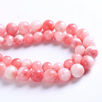 8MM 46PCS Pink Persian Jade Spacer Loose Beads for Jewelry Making DIY Bracelet Necklace - color: Pink Persian Jade, size: 8mm