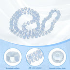 PATIKIL 75 Pcs 8mm OD 5mm Thick Crystal Glass Beads, Rondelle Crystal Beads Faceted Cut Gemstone Strand with Spacer Beads for Craft, Bracelet, Necklace, Light Blue Jade - color: Light Blue Jade