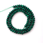 Faceted 4x6mm Natural Malachite Stone Rondelle Spacer Gemstone Beads Loose Semi Gemstone Beads for Jewelry Making - color: Malachite