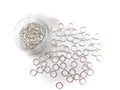 ALL in ONE 15 Gram/300pcs 4mm Silver Plated Open Jump Ring with 5 Gram Storage Box - color: Sliver, size: 4mm