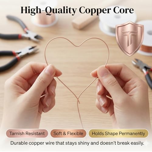 3 Rolls Jewelry Beading Wire, 0.2mm Copper Craft Wire for Jewelry Making, Copper Beading-Wires, Thin Beading Wires for Jewelrys Making, DIY Craft (3 Colors, 82 Feet/Roll)