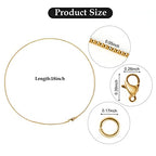 UMAOKANG 10 Pack Stainless Steel Necklace Chain, Dainty Gold Plated Box Chain Thin Chain for Women Necklace DIY Jewelry Making Supplies (18 Inches) - color: Gold Box, size: 18 Inch