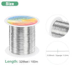M METERXITY 0.2mm Jewelry Wire, 32 Gauge 328FT Craft Wire Copper Beading Wire for Jewelry Making/Planting/Weaving/DIY Crafting, Soft Metal Wires [100M, Silver White] - color: Silver White, size: 0.2mm 32 Gauge