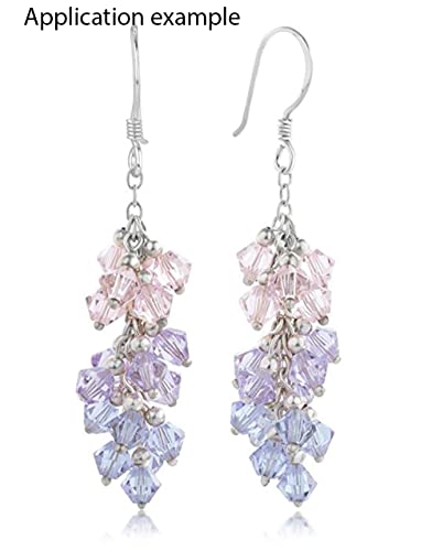250pcs Czech 6mm (0.24 Inch) Faceted Bicone Crystal Glass Loose Beads Spacer Bulk Cobalt Blue for DIY Craft Jewelry Making CCB625 - color: Cobalt Blue, size: 6mm - 250pcs