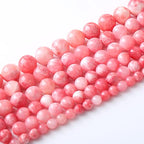 90pcs 4mm Natural Pink White Persian Jade Gemstone Beads Round Loose Spacer Beads for Jewelry Making DIY Bracelets Necklaces 15" (Pink Persian Jade, 4mm) - color: Pink Persian Jade, size: 4mm