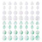 Beadthoven 80Pcs Lampwork Glass Leaf Pendants Mixed Color Crystal Glass Flower Leaves Charms Small Cute Charms Glass Leaf Beads for DIY Crafts Handmade Bracelet Necklace Earrings Jewelry Making - color: Leaf-8 Styles