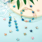 60Pcs Starfish Turquoise Beads Colorful Sea Star Gemstone Beads Synthetic Dyed Ocean Animal Bead Starfish Carved Bead for DIY Craft Bracelet Necklace Earring Jewelry Making - color: Blue-Starfish