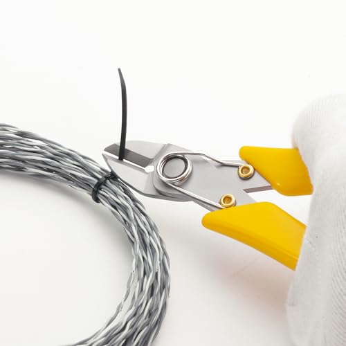 KATA 6 Inch Stainless Steel Wire Cutter, Heavy Duty Side Cutter, Flush Cutters, Micro Cutter Sprue Cutting Pliers for Cutting Electronics, Jewelry Making, Metal Wire, Crafting - color: 6 Inch