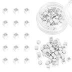 BEADIA Silver Plated Cube Spacer Beads Right Angle 3x3mm 50pcs for Jewelry Making Findings Non Tarnish - color: Silver, size: 3x3mm Right Angle Cube