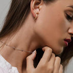 Freekiss Women's Layered Necklace Set - 3 Piece Dainty Gold Jewelry for Everyday Stacking | 14K Gold Plated Snake Chain, Rope Chain, Cuban Chain | Adjustable Length 14-18.5 Inch | Gift Ready - color: Silver, style: Layer Beaded Choker+1.5mm snake