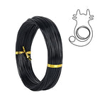18 Gauge Aluminum Craft Wire, 165 Feet 1mm Bendable Metal Wire for Jewelry Making, Sculpting, Modelling, Wreath Making, Floral Making, Beading, Wire Wrapping (Black) - color: Black
