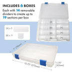 The Beadsmith Keeper Traveler - 13" x 7.5" x 11.5" - Includes 6 Organizer Boxes, Zip Front Tote Bag with Carrying Handle & Removable Adjustable Strap - Portable Storage System for Beads & Supplies