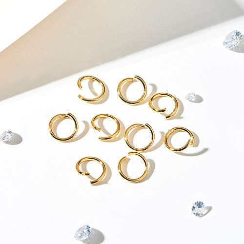 DanLingJewelry 200 pcs 304 Stainless Steel 19 Gauge Open Jump Rings 8mm for Jewelry Making Connectors Jewelry Finding Golden Color - color: 200 pcs - ф8mm δ 1mm - Golden