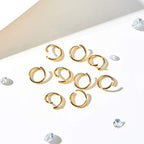 DanLingJewelry 200 pcs 304 Stainless Steel 19 Gauge Open Jump Rings 8mm for Jewelry Making Connectors Jewelry Finding Golden Color - color: 200 pcs - ф8mm δ 1mm - Golden