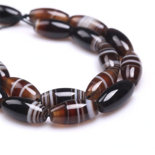 Botswana Agate Beads for Jewelry Making Natural Gemstone Semi Precious 8x16mm Oval Rice 15" JOE FOREMAN - color: 8x16mm/oval rice botswana agate