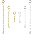 Bonison Necklace Extender Gold - 18k Gold Plated Chain Extenders for Necklaces, Gold Necklaces Bracelet Anklet Extenders for Women Jewelry Making (6 pcs Gold+Silver (1 2 3 Inch)) - color: 6 pcs Gold+Silver (1 2 3 Inch)
