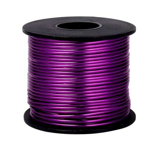Aluminum Craft Wire, 75 Feet 1.5mm/ 16 Gauge Purple Bendable Soft Metal Aluminum Sculpting Wire Roll Bulk for DIY Crafts Jewelry Making - color: Purple, size: 16 Gauge
