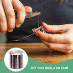 M METERXITY 0.2mm Jewelry Wire, 32 Gauge 328FT Craft Wire Copper Beading Wire for Jewelry Making/Planting/Weaving/DIY Crafting, Soft Metal Wires [100M, Metallic Black] - color: Metallic Black, size: 0.2mm 32 Gauge