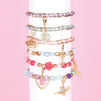 Make It Real - Disney Princess X Juicy Couture Hearts of Fashion - DIY Charm Bracelet Making Kit w/Disney & Juicy Couture Charms - Arts & Crafts Bead Kit for Girls & Teens - 6 Bracelets - Ages 8+