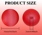 25pcs Resin Transparent Frosted Beads 16mm Cat Eye Circular Rubber Bead Spacer Bead DIY Making Friendship Bracelet Phone Chain Keychain Pen Beads Accessories (Red) - color: Red