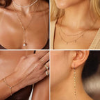 [33FT] 18K Gold PVD Plated Lip Chains for Jewelry Making 2MM Stainless Steel Sparkly Link Chain Bulk for Necklace Bracelet - color: Gold
