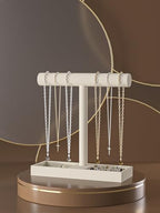 Bracelet and Necklace Holder,Velvet Jewelry Necklace Display Organizer Stand,bracelet Holder for Selling,Bracelet and Necklace Storage Tree (Style 1（Beige）) - style: Style 1（Beige）