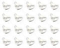 Shapenty Antique Silver Love Heart Shaped Family Members Pendant Charms for DIY Craft Keychains Bracelet Necklace Earrings Jewelry Making Findings and Memory Ornament - style: Daughter