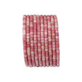 BEADIA Natural Rhodochrosite Short Cylinder Beads 2x3mm 155pcs Tube Loose Semi Gemstone Beads for Jewelry Making Design - color: Rhodochrosite