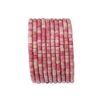 BEADIA Natural Rhodochrosite Short Cylinder Beads 2x3mm 155pcs Tube Loose Semi Gemstone Beads for Jewelry Making Design - color: Rhodochrosite