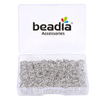 BEADIA Platinum Plated Jump Rings Non Tarnish 7mm 300pcs for Jewelry Making Findings - color: Platinum, size: 0.7x7mm