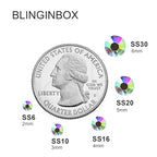 Blinginbox 5000pcs Flatback Rhinestones,Resin Non Hotfix Rhinestones Large Quantity Wholesale for Crafts DIY Creative Design,Clothes,Makeup,Nail Art (6mm=0.24",Crystal AB) - color: Crystal AB, size: 6mm=0.24"
