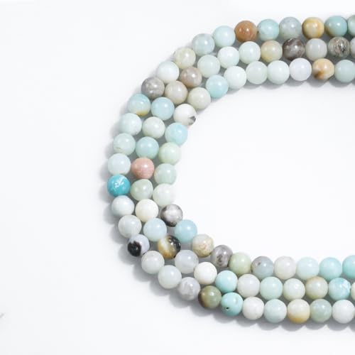 Natural Gemstone Round Loose Beads for Jewelry Making DIY Crystal Energy Healing 1 Strand 15" (Amazonite, 4mm (15"/Strand)) - color: Amazonite, size: 4mm (15"/Strand)