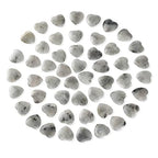 Gerrii 50 Pcs Heart Healing Stone Bulk Quartz Heart Inspirational Stones Gift for Women Love Pocket Polished Natural Energy Balancing Meditation 0.8 Inch(Black Labradorite) - color: Black Labradorite