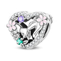 Mother Heart Charms for Bracelets Love Mom Flowers Charm Jewellery for Women - style: Hand held Mom